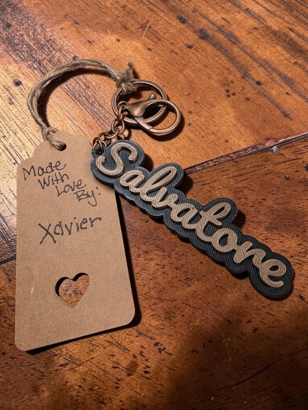 Hand Crafted Custom Personalized Script Bag Charm / Key Chain NWT!